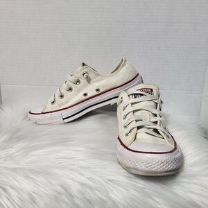 Converse All Star White Low-Top Sneakers, Size 6
